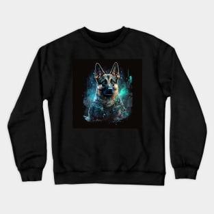 German Shepard Puppy doggy dog Sci-fi Crewneck Sweatshirt